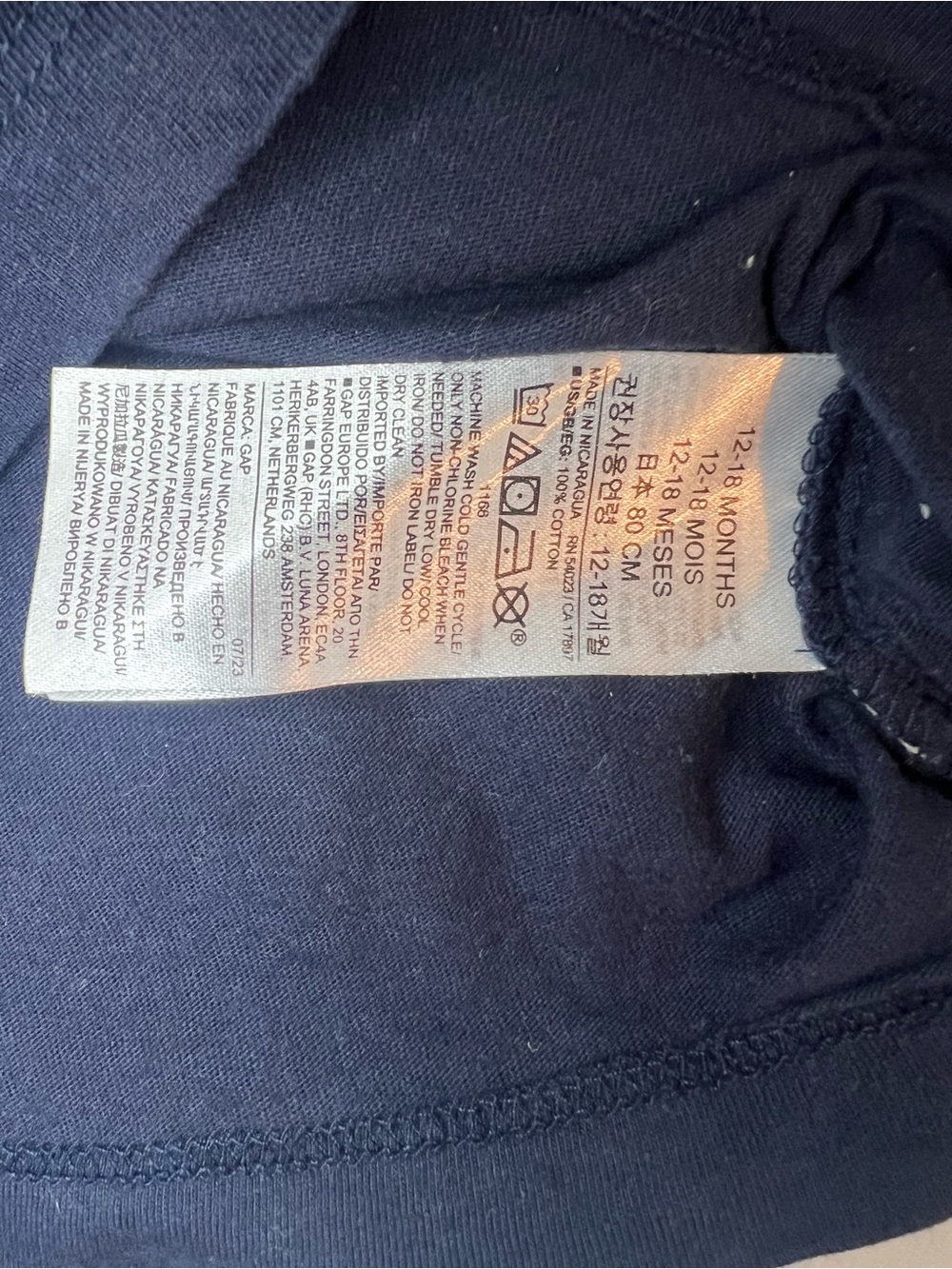 Set of 5 Baby Gap Long-Sleeve Crew Neck Tee Shirts Size 12-18 Months - Picture 8 of 16
